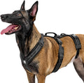 OneTigris Dog Harness No Pull, Adjustable Tactical Harness with Soft Padding, Y-Shaped Reflective Easy Walk Dog Harness for Medium and Large Dogs