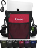 Gobeigo Dog Treat Pouch with Silicone Snack Bag, Front Pocket fits All Phones, 4 Cup Treat Bag with Training Clicker, Upgrade Stronger Magnetic Closure, 3 Ways to Wear Walking Fanny Pack (Red)