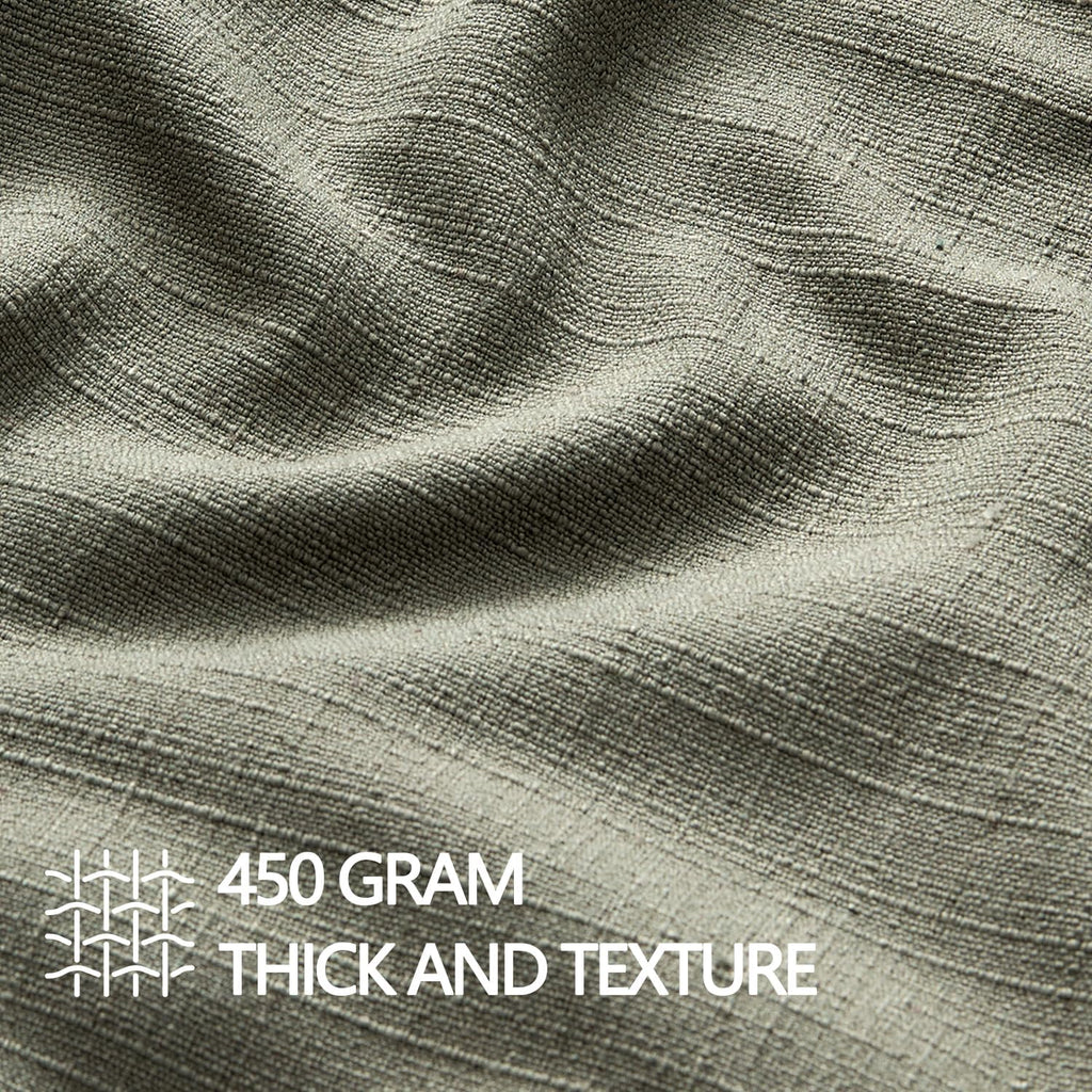 MIULEE Decorative Pillow Covers 22x22, 2 Pack Boho Farmhouse Neutral Throw Pillows for Couch, Thick Textured Modern Linen Cushion Cases Sofa Bed Living Room Home Decor, Olive Green