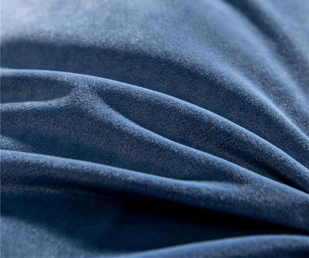 Triangular Reading Bed Rest Pillow Large Bolster Cushion Headboard Backrest Wedge Pillow with Removable Cover and Two Large Side Pockets (Steel Blue, 47 x 8 x 20 inches)