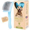 Dog Slicker Brush for Grooming Pet Hair - Best For Poodle & Golden Doodle - Long Haired Brush For Dogs - Goldendoodle Long Pins Tool For Dematting- Ideal Gift for Pet Groomers