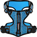 BARKBAY Dog Harness No Pull with ID Tag Pocket - Heavy Duty, Reflective, Easy Control for Large Dogs(Blue/Black,L)
