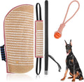 Dog Bite Training Set Include Dog Bite Sleeve, Training Stick, Tug of War Toys and Rubber Ball, Tough Dog Bite Training Equipment Durable Arm Bite Sleeve for Large Dogs K9 Professional Training