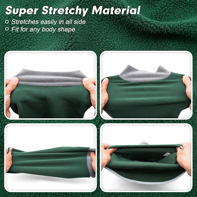 cyeollo 2 Pack Dog Sweater Fleece Vest Pullover Pet Sweatshirt Reflective Lightweight Dog Clothes for Large Dogs Boy Girl Pet Apparel Green, Grey, XXXL