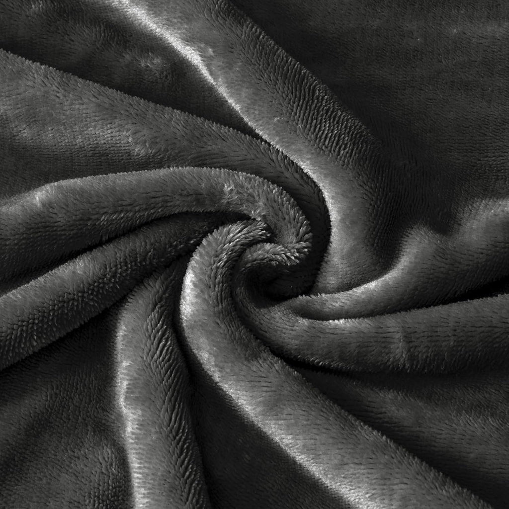 BEDELITE Body Pillow Cover with Zipper Closure, Super Soft and Cozy Fuzzy Fleece Pillowcase 20 x 54 Inches, Luxury Fluffy Plush Long Body Pillow Pillowcase for All Seasons(Dark Gray)