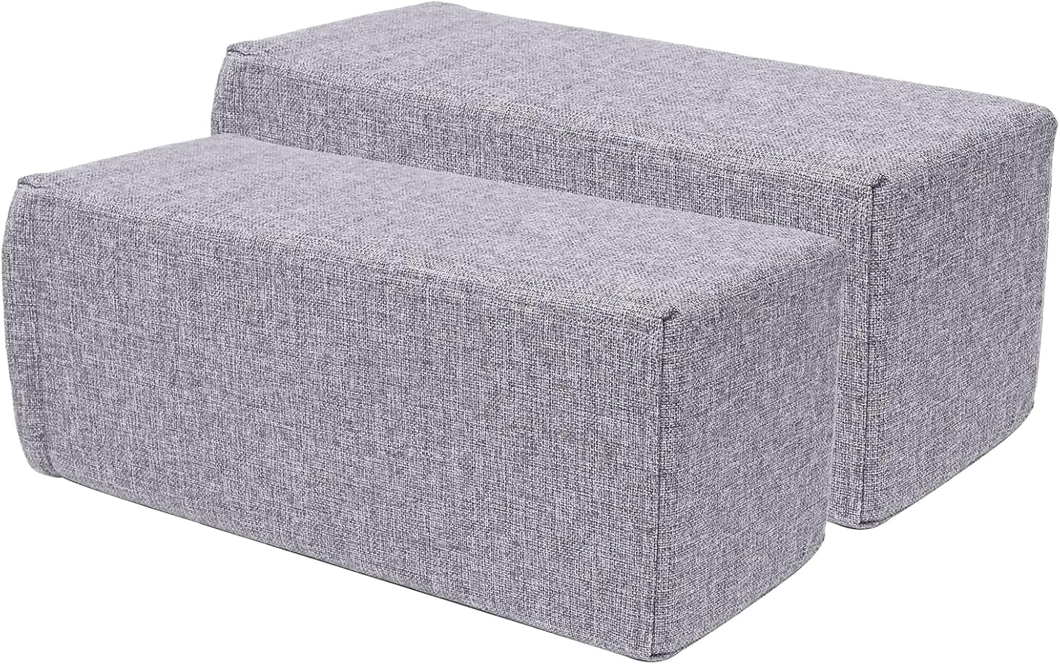 2 Pack Couch Arm Rest Pillow, 8''x8''x20'' Linen Cover, High Density Foam Armrest Cushion, Removable & Washable Elbow Support for Sofa, Bed, and Armchair (Grey)