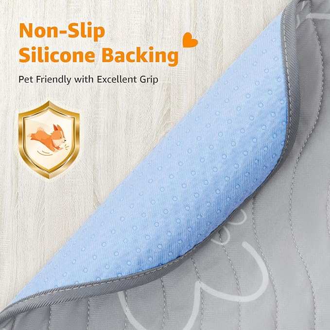 Washable Pee Pads for Dogs Reusable: 66"x72" Extra Large Washable Dog Pads Waterproof Non-Slip Reusable Puppy Pads - Fast Absorbent Whelping Mats for Housebreaking, Incontinence, Playpen