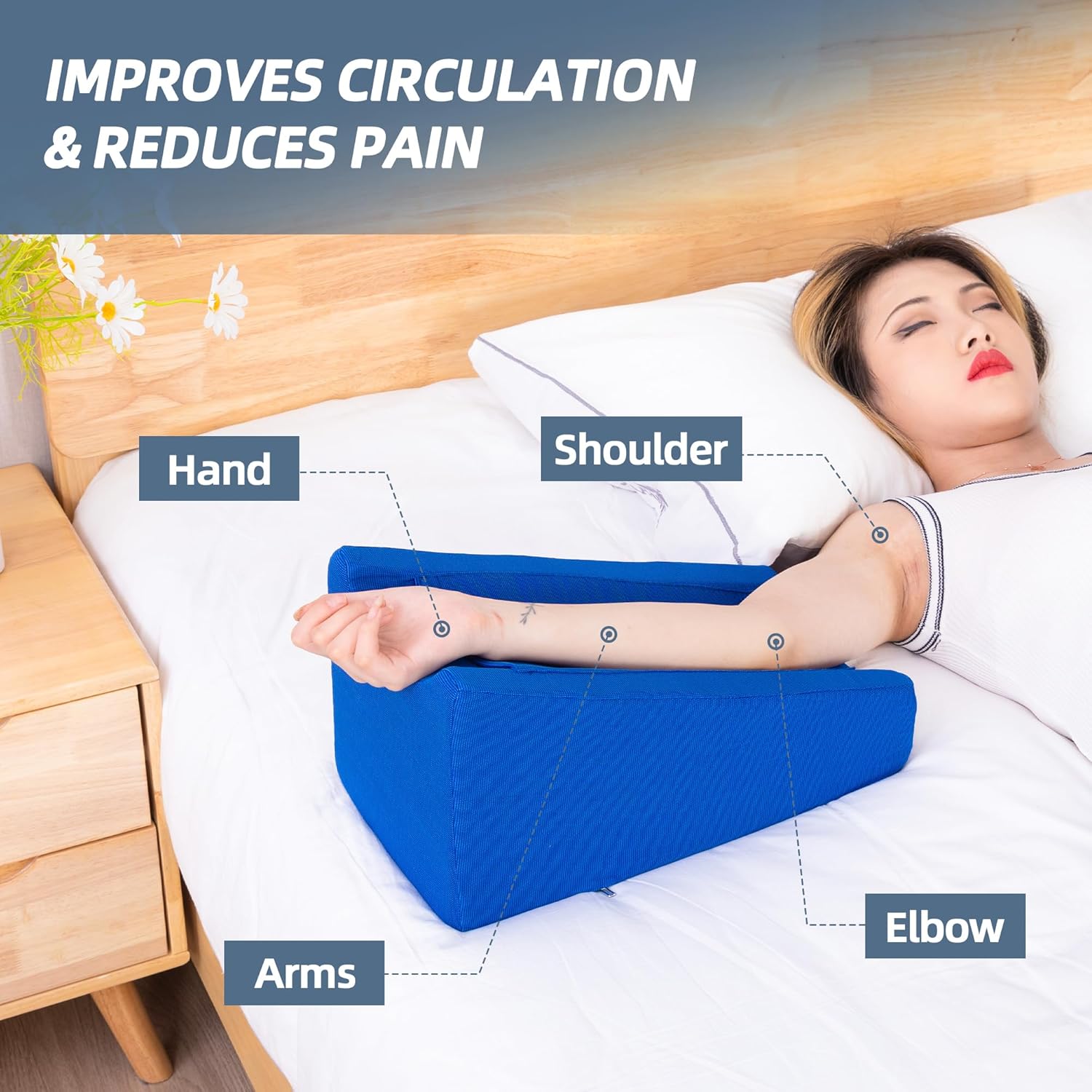 TYYIHUA Arm Rest Pillow Arm Elevation Pillow Arm Pillow Support & Recovery for Broken Arm or Knee Surgery, Elevation Pillow for Swelling
