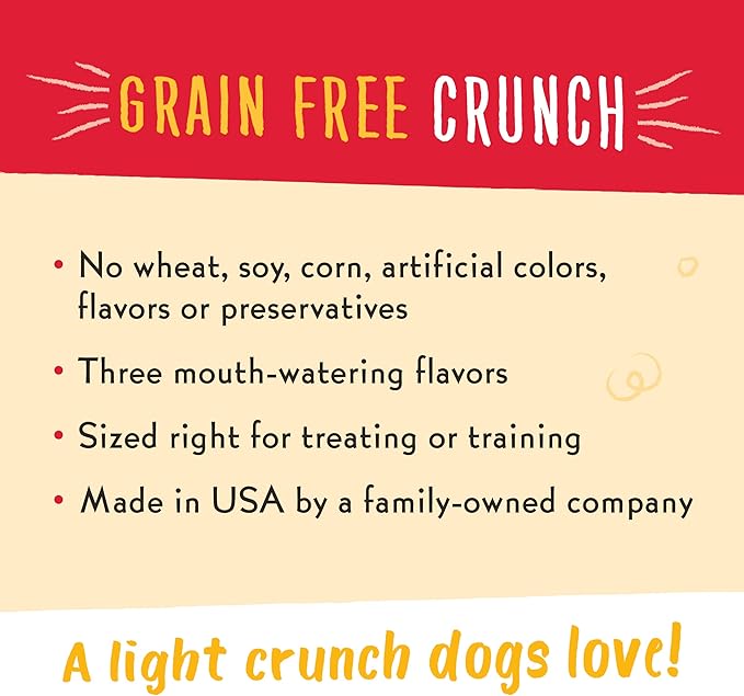 Charlee Bear Grain Free Crunch Dog Treats, Turkey, Sweet Potato & Cranberry Flavor, 8 oz (Pack of 2)