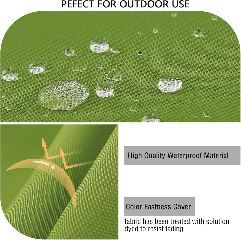 idee-home Outdoor Cushions for Patio Furniture, Outdoor Seat Cushion, Waterproof Couch Hampton Bay Deep Seat Replacement Chair Cushions for Garden Lawn Backyard Deck, 24 x 26 Green