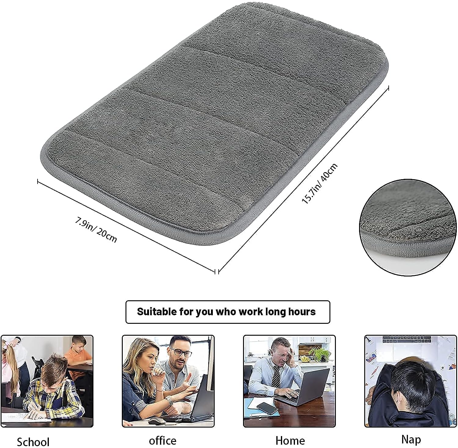 2 Sets Upgrade Computer Wrist Elbow Pad, DILIBRA Portable Memory Foam Arm Wrist Rest Pillow, Soft and Anti-Slip Wrist Support Mat for Keyboard Desktop Office Gaming - Alleviate Elbow Pain