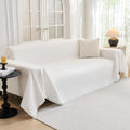 MYSKY HOME Couch Cover for Dogs Washable Couch Covers for 3 Cushion Couch Sofa Super Soft Sofa Slipcover Non Slip Sofa Cover, Chenille Sofa Covers for Dogs, Furniture Protector, 71"x150", White