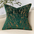 Yangest Green Twigs Throw Pillow Cover Branches Velvet Cushion Case Neutral Pillowcase for Sofa Couch Bedroom Living Room Home Decor,18x18 Inch