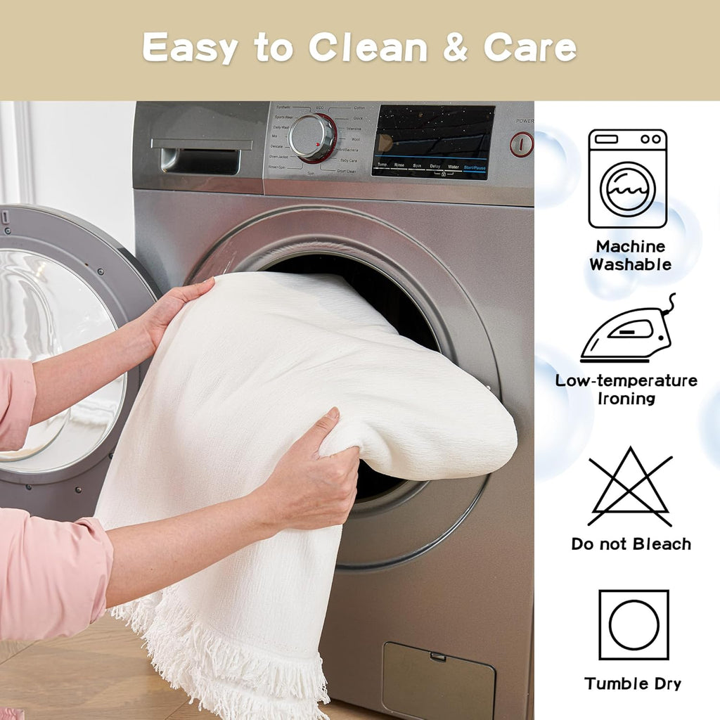 MYSKY HOME Couch Cover for Dogs Washable Couch Covers for 3 Cushion Couch Sofa Super Soft Sofa Slipcover Non Slip Sofa Cover, Chenille Sofa Covers for Dogs, Furniture Protector, 71"x150", White