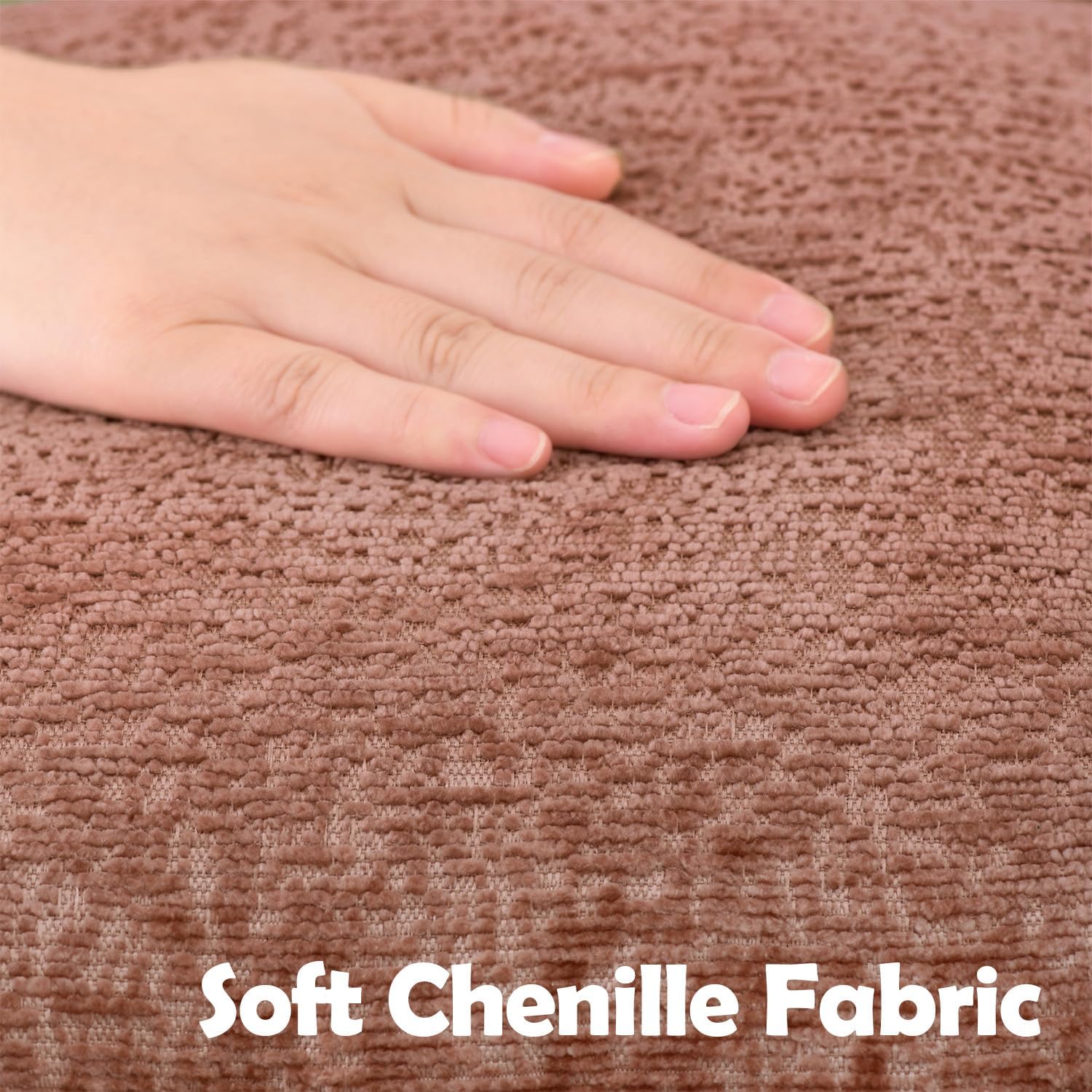 Pack of 2 Dusty Pink Decorative Throw Pillow Covers 20x20 Cozy Soft Chenille Boho Accent Vintage Farmhouse Square Couch Pillow Covers for Home Decor Bed Sofa Living Room