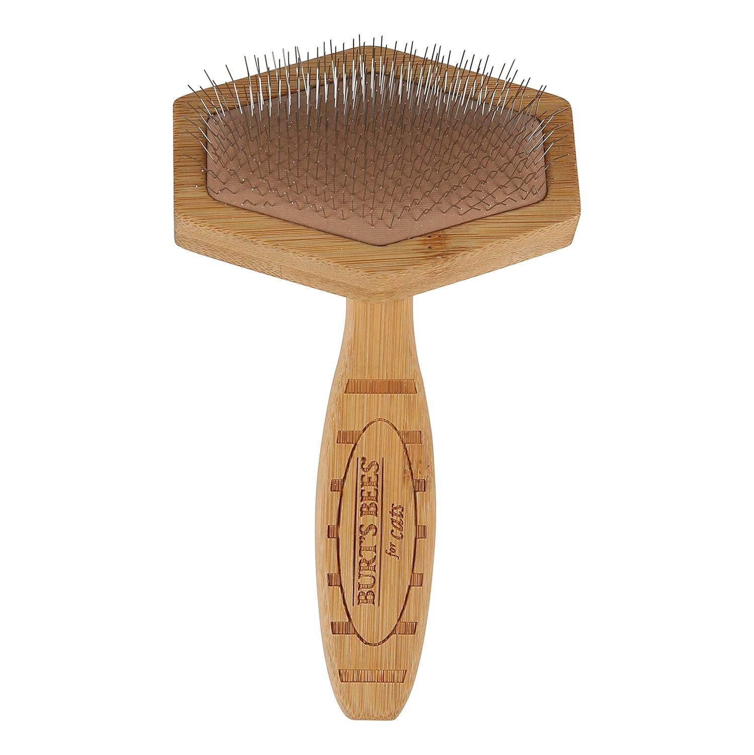 Burt's Bees for Pets Slicker Brush | Removes Loose Cat Fur, Prevents Matting | Ideal for Daily Grooming, Smooth Coat