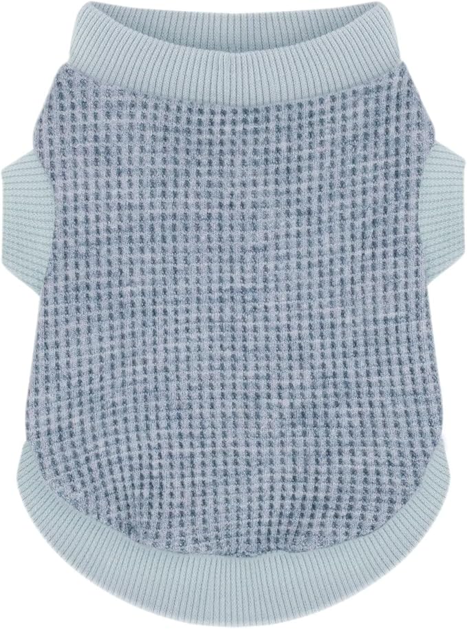 Cozy and Functional Dog Shirts for Small Puppies: Stretchable Blue Attire with Easy-On Design, Ideal for Chihuahuas and Yorkies - Enhance Comfort and Playfulness on Chill Days X-Large