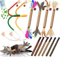 Cat Toys 12PCS Catnip Toy for Indoor Kitten Treat Cats Chew Stick for Dental Cleaning Teeth Kitten Silvervine Rope Kitty Feather Snack for for Kick Molar Scratch Self Play Interactive Boredom