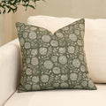 Amor Virisso Floral Pillow Covers 24x24 Throw Pillow Covers Vintage Block Print Pillow Cover Neutral Couch Pillows for Living Room Farmhouse Decorative Accent Sofa Pillows, Dusty Green