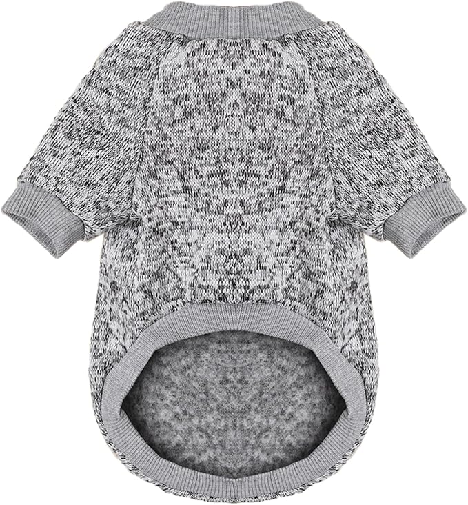 Jecikelon Dog Clothes Dogs Sweater Soft Puppies Clothing Winter Puppy Sweaters Warm Outfit for Dogs Small XXS XS Cat Apparel (X-Large, Grey)