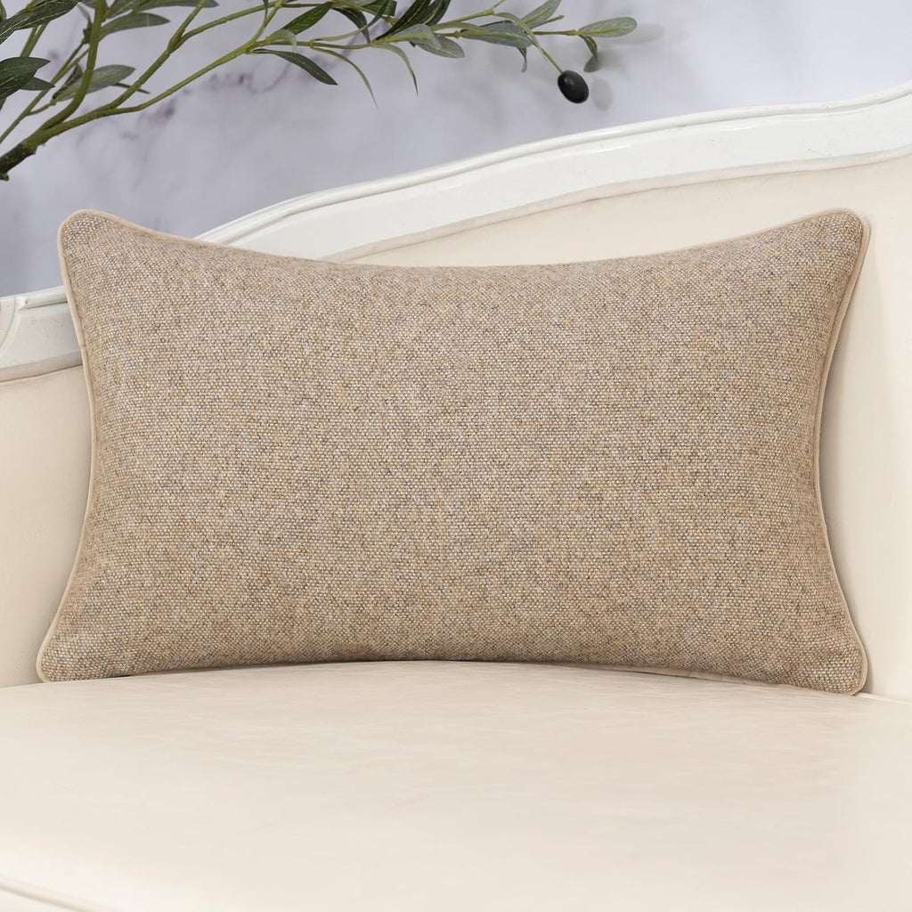 Yangest Neutral Floral Pillow Cover 12 x 20 Inches, Vintage Chenille Rectangle Throw Pillow Cover Soft Decorative Farmhouse Accent Couch Pillow Cover for Living Room Bedroom, Green