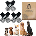 Anti-Slip Dog Socks for Hardwood Floors, Non-Slip Socks with Reflective Strips to Provide Paw Protection, Reflective Grip Socks for Senior Dogs, Prevent Licking & Scratches, 6 PCS Set - M