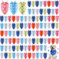 100 Pieces Paw Print Dog Bandanas Bulk Paw Bandanas for Dogs Soft Bibs Adjustable Triangle Doggie Scarves for Small Medium Large Pets Party Costume