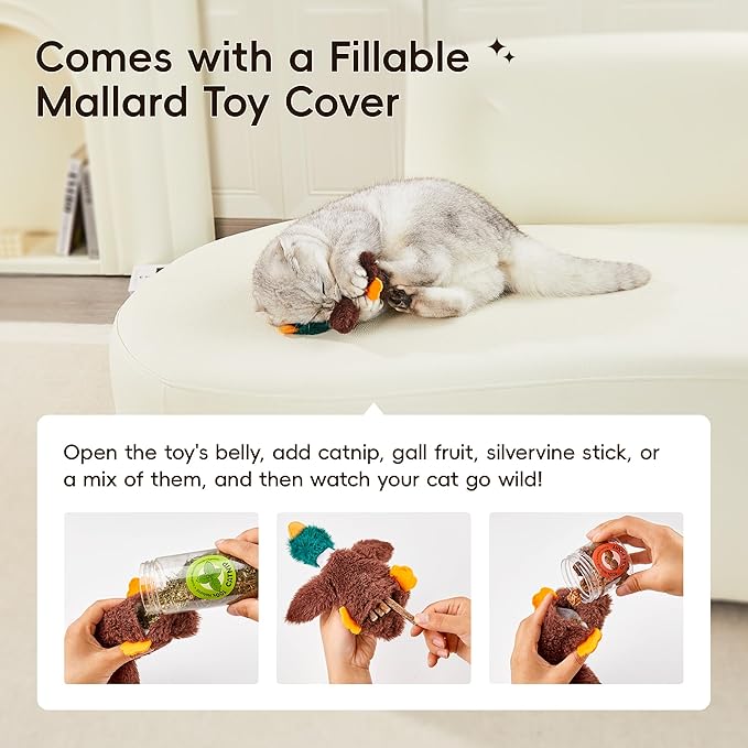 Potaroma Natural Catnip Silvervine Gall Fruit Cat Toys Set with Plush Shell, Organic Kitten Toys for Relaxing and Teething, Interactive Cat Kicker Set (2.2" Dia Tubes)