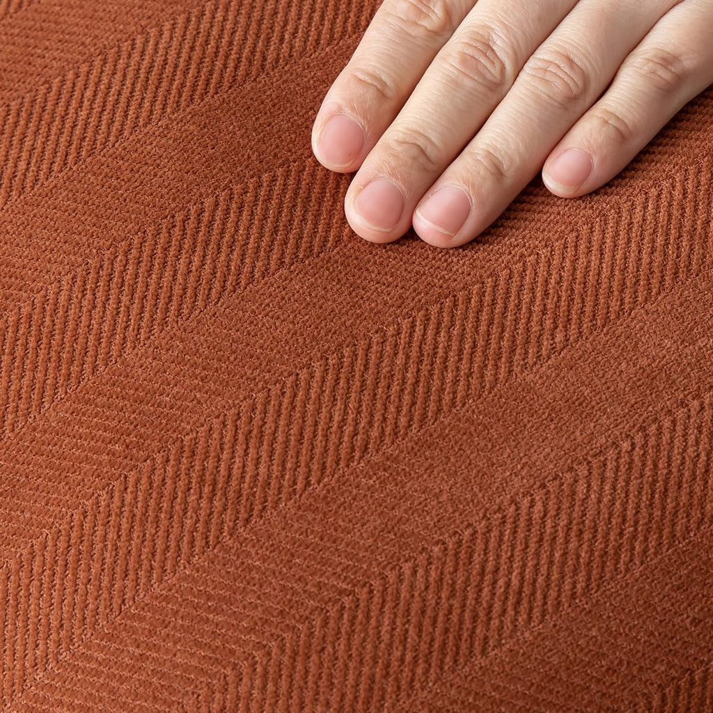 Set of 2 Decorative Fringe Throw Pillow Covers Chenille Pillow Covers Elegant Design Pillowcase Soft Tassels Cushion Cover for Couch Bed Home Decor,12×20 Inch,Rust