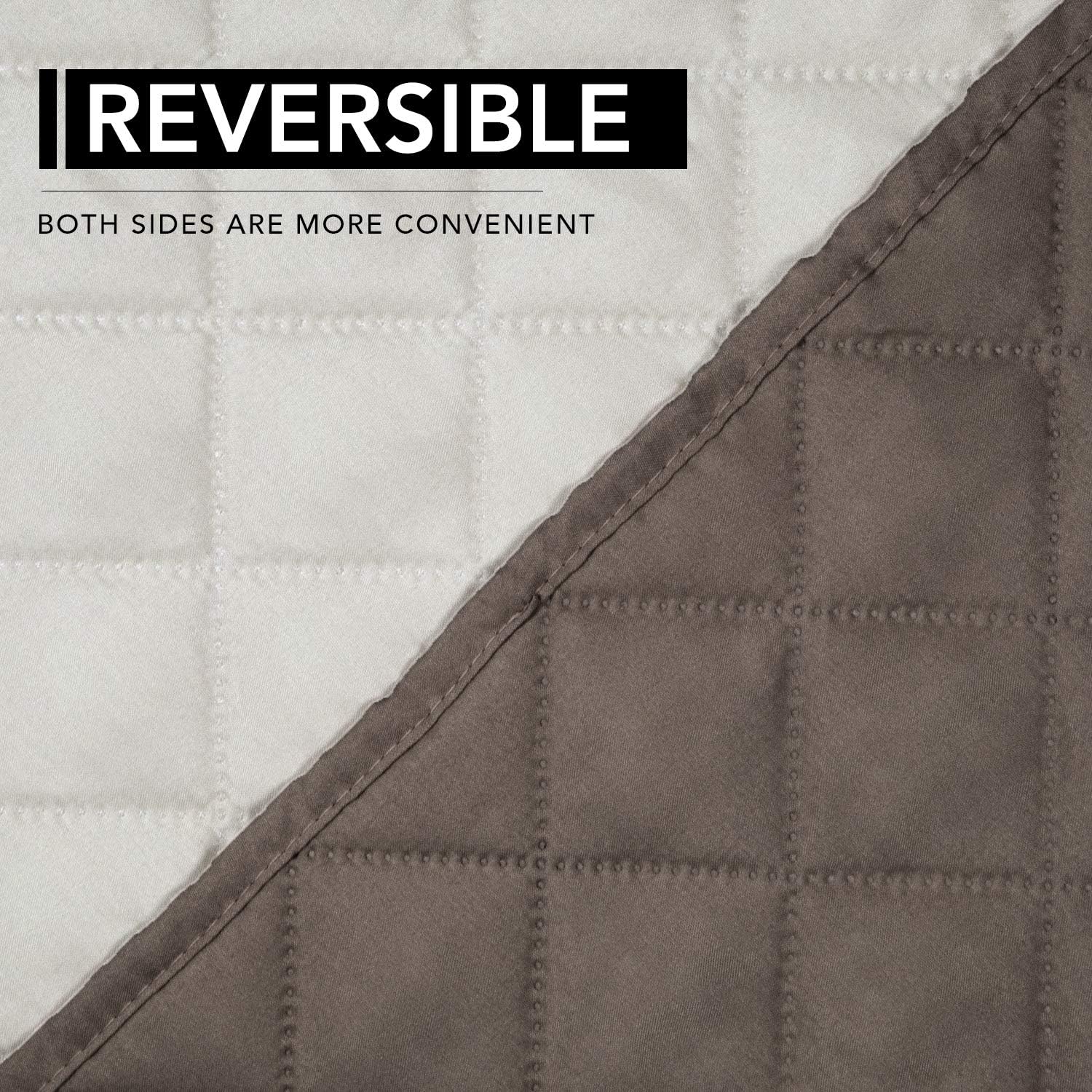 Easy-Going Oversized Recliner Cover Reversible Couch Cover Sofa Cover for Living Room Water Resistant Furniture Protector with Elastic Straps for Pets Dog (Oversized Recliner,Taupe/Ivory)