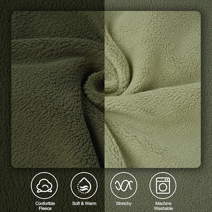 IECOii 2 Pack Fleece Sweaters for Dogs Boy Girl - Warm & Stretchy, Fall & Winter Coats for Small Breeds, Soft & Cozy Dogs Fleece Sweaters for Indoor Outdoor(Size M, Light Green & Army Green)