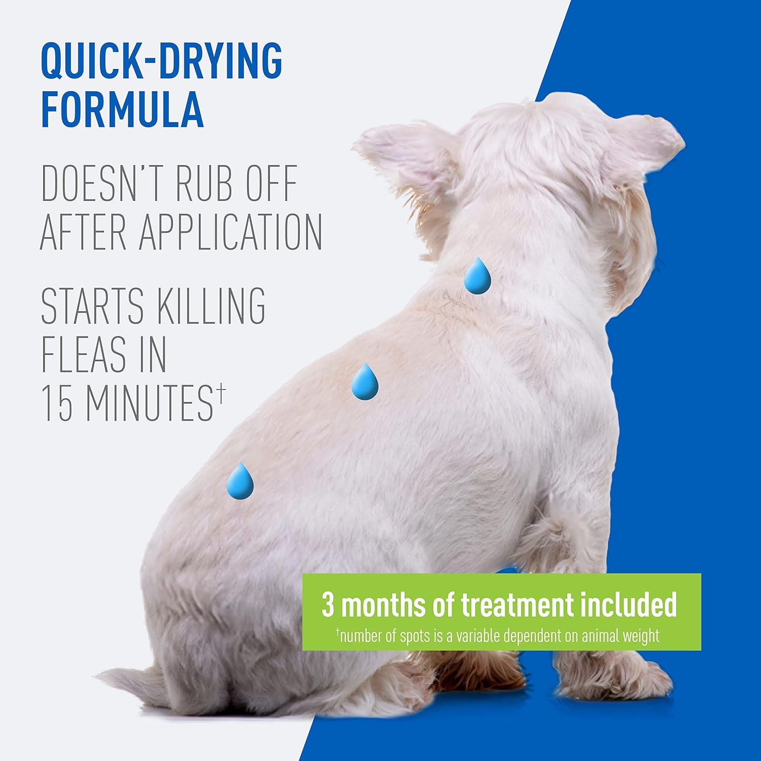 Adams Plus Flea & Tick Prevention Spot On for Dogs 15-30 Pounds, 12 Weeks & Older, 3-Month Supply, Kills Fleas, Flea Eggs, Flea Larvae & Brown Dog & Deer Ticks, Kills & Repels Mosquitoes For 30 Days