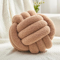 Petrella Knot Pillow Throw Pillows Ball Round Throw Pillows Home Decor Cushion Decorative Aesthetic Khaki 8inch