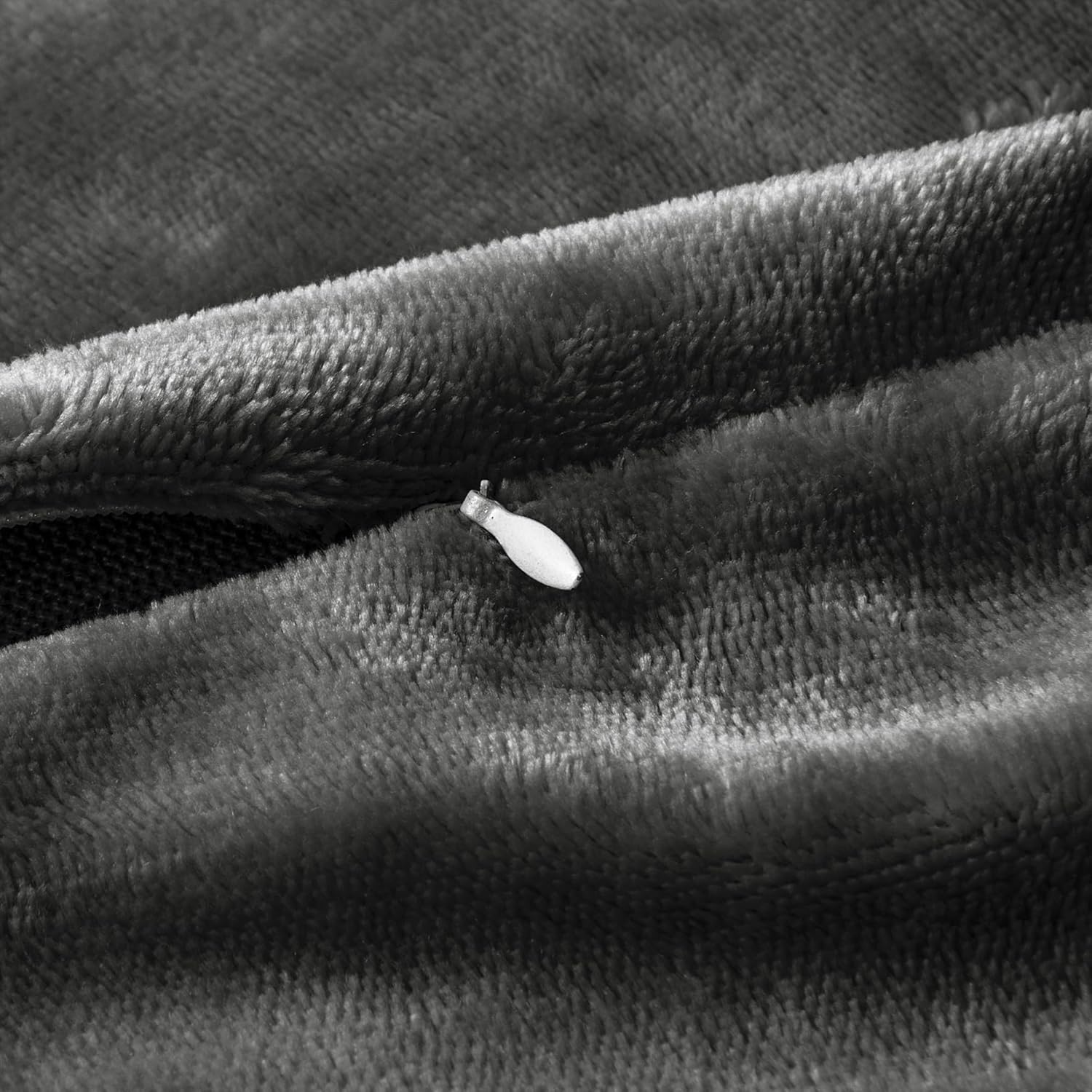 BEDELITE Body Pillow Cover with Zipper Closure, Super Soft and Cozy Fuzzy Fleece Pillowcase 20 x 54 Inches, Luxury Fluffy Plush Long Body Pillow Pillowcase for All Seasons(Dark Gray)