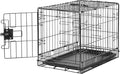 Amazon Basics Durable, Foldable Metal Wire Pet Crate with Tray, Portable and Sturdy for Travel, Single Door, Divider Panel, Perfect Size for Small Dogs, 22 x 13 x 16 in, Black