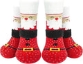 EXPAWLORER Christmas Anti-Slip Soft Dog Socks for Hardwood Floor,Warm Dog Shoes,Paw Protectors for Cold Pavement,Prevent Licking,Traction Control for Small Medium Large Senior Dogs