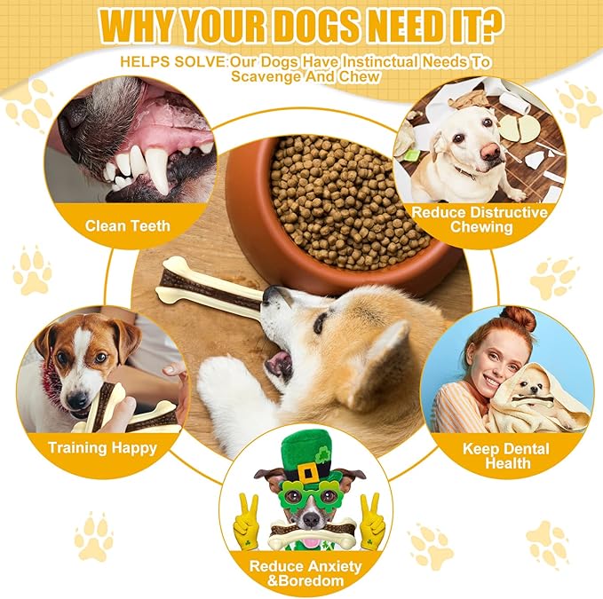 Sosation Bones Shaped Dog Toys for Aggressive Chewers, 2 Pack Dog Chew Toys Puppy Teething Nylon Beef Flavor for Large/Medium/Small Puppies Breeds(Curved Bone,Medium, Small)