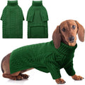ASENKU Dog Sweater, Dog Sweaters for Medium Dogs, Warm Pullover Doggie KnitTurtleneck Warm Clothes for French Bulldog, Boston Terrier（Dark Green, M）