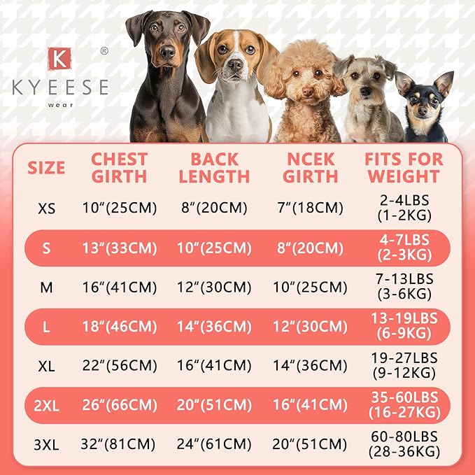 KYEESE Dog Sweater Soft Pullover Dog Sweaters for Small Dogs Girl Warm Turtleneck Small Dogs Sweater with Gingham Patchwork Stretchy Knitwear Cat Clothes Comfy Pet Coat for Fall Winter Cold Weather