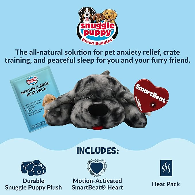Original Snuggle Puppy Toys - Heartbeat Puppy for Dogs - Pet Anxiety Relief and Calming Aid - Comfort Dog Toys for Behavioral Training