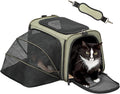 Petsfit Expandable Cat Carrier Dog Carrier,Airline Approved Soft-Sided Portable Pet Travel Washable Carrier for Kittens,Puppies,Removable Soft Plush mat and Pockets,Locking Safety Zippers