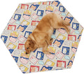 PJYuCien Washable Dog Playpen Mat, Hexagonal 36" Wide, Leak-Proof Reusable Puppy Pee Pads, Non-Slip Pee Mat for Whelping Pads, Potty Training, Puppy Playpen (Note: Mat Only, Playpen Not Included)