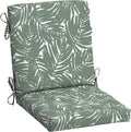 Arden Outdoor Midback Chair Cushion, 18 x 16.5, Rain-Proof, Fade Resistant Sage King Palm