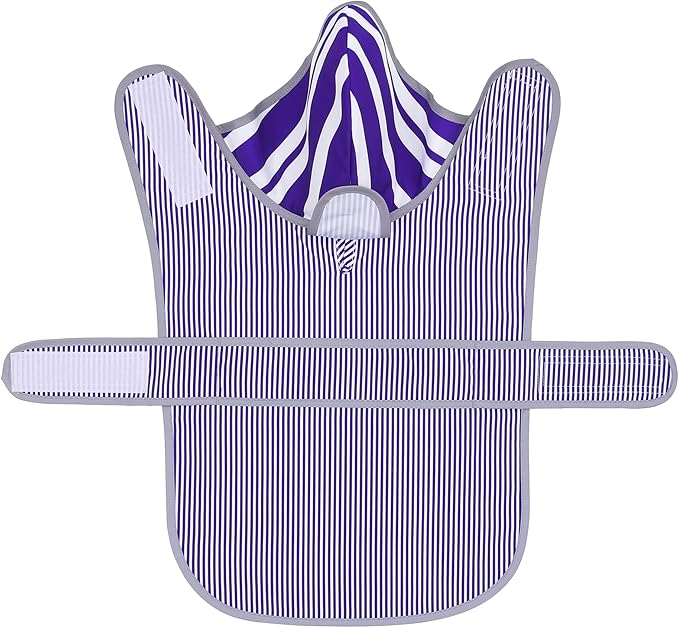 Dog Raincoat for Small Dogs Puppies Waterproof Hooded Rain Jacket with Reflective Strips Leash Hole & Poncho Adjustable Fit (Bluestripe,XS)