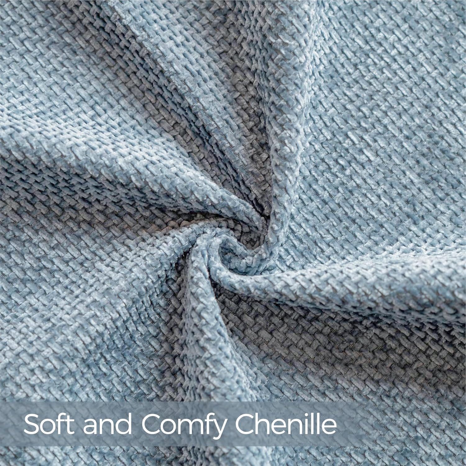 a moment Blue Chenille Throw Pillow Covers 16x16 Inch Pack of 2 Modern Decorative Throw Pillow Covers Farmhouse Cross Covers Home Decor for Sofa Bedroom Living Room