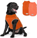 cyeollo 2XL Dog Sweater for Large Dogs Male Female, Reflective Dog Sweatshirt Pullover Jacket Fall Winter Dogs Sweaters Warm Pet Clothes, Orange & Red XXL