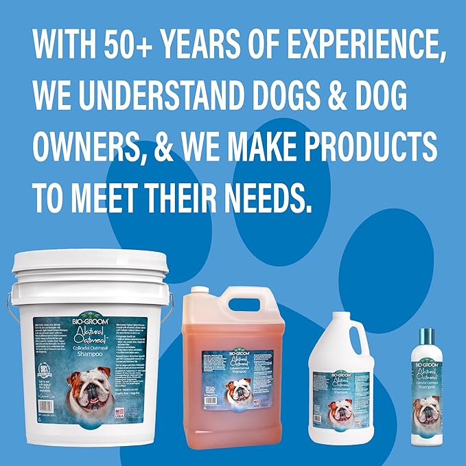 Bio-Groom Oatmeal Dog Shampoo - for Allergies and Itching, Cruelty-Free, Dog Bathing Supplies, Puppy Shampoo for Sensitive Skin, Made in USA, Anti-Itch Dog Products - 5 Gallons