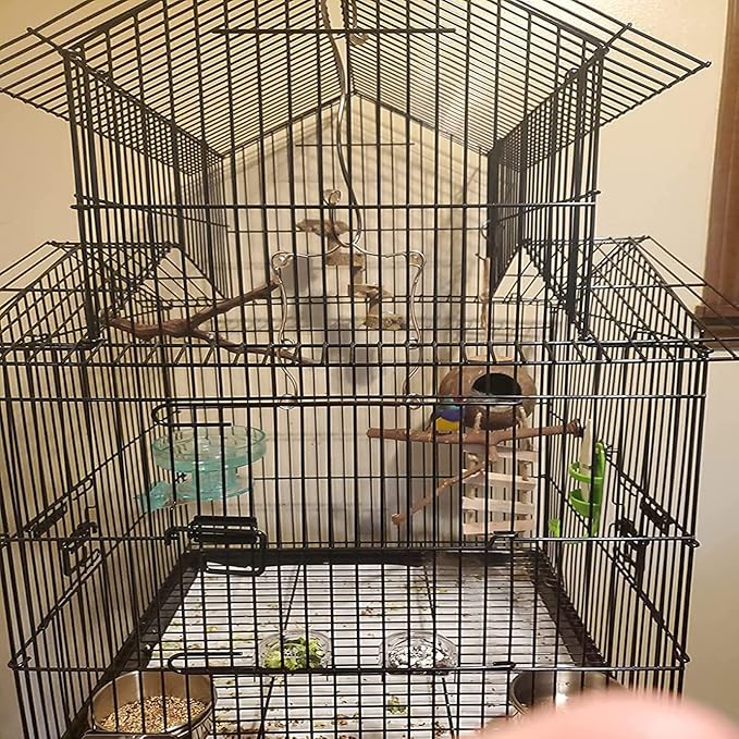 PINVNBY Bird Perches for Cage,3Pcs Parrot Perches Natural Grape Wood Birdcage Stands Pole 4Pcs Birds Toys Ball for Parakeet Lovebirds Budgies Cockatiels Finches