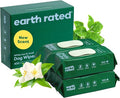 Earth Rated Pet Wipes for Dogs and Cats, Hypoallergenic, 3-in-1 Cleaning, Deodorizing and Hydrating, for Grooming Paws, Body and Butt, New White Tea and Basil Scent, 400 Count