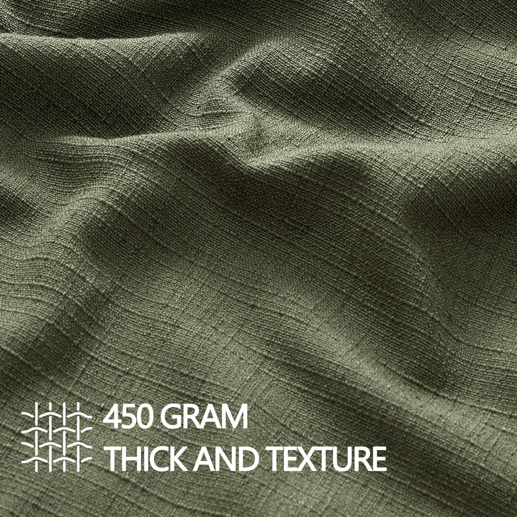 MIULEE Christmas Decorative Euro Sham Pillow Covers 24x24, 2 Pack Large Boho Farmhouse Neutral Throw Pillows for Bed, Thick Textured Modern Linen Cushion Cases Couch Living Room Home Decor, Dark Green